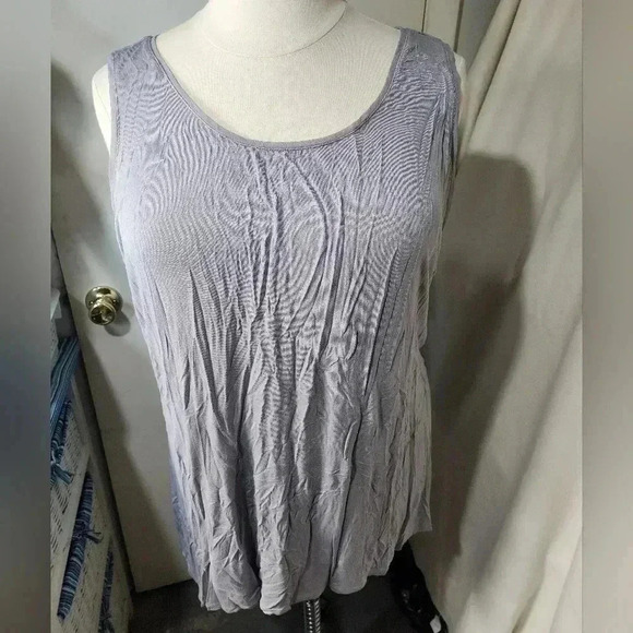 LOGO by Lori Goldstein Tops - LOGO by Lori Goldstein Layers Plus Size 3X Gray Sleeves Top